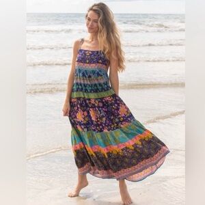 Natural Life Patricia maxi dress colorful hippie Small
